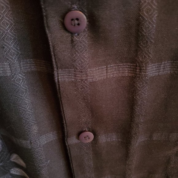 BILL BLASS HAWAIIAN SHIRT NAVY w/FLORAL PRINT M - Picture 5 of 9